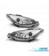 FAROS PEUGEOT 206 98-08 LUZ DIURNA REAL LED FONDO CROMO