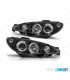 FAROS PEUGEOT 206 98-08 OJOS ANGEL CCFL FONDO NEGRO H4 OEM