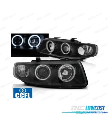 FAROS SEAT LEON TOLEDO 1M 99-05 OJOS ANGEL CCFL FONDO NEGRO
