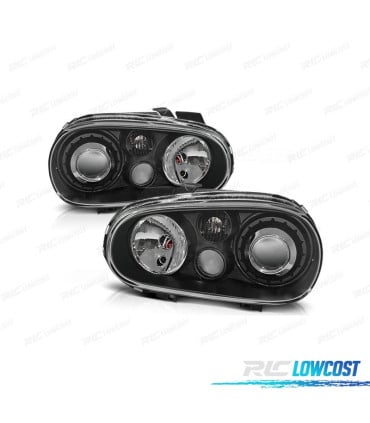 FAROS VOLKSWAGEN VW GOLF 4 97-03 LOOK R32 FONDO NEGRO