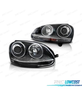 FAROS VOLKSWAGEN VW GOLF MK5 03-08 LOOK GTI FONDO NEGRO