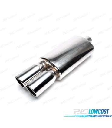 ESCAPE UNIVERSAL ACERO INOX DOBLE SALIDA