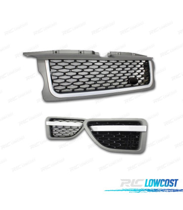 PARRILLA + BRANQUIAS RANGE ROVER SPORT 06-09 LOOK PLATINIUM BLACK EDITION