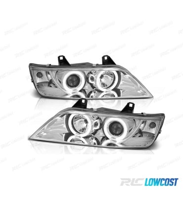 FAROS BMW Z3 OJOS ANGEL FONDO CROMO 96-02
