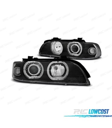 FAROS BMW E39 95-03 OJOS ANGEL LED CCFL FONDO NEGRO