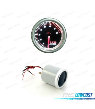 RELOJ TACÓMETRO 8000 RPM FONDO NEGRO ILUMINADO