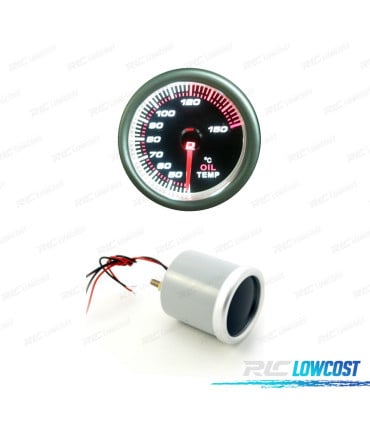 RELOJ TEMPERATURA ACEITE FONDO NEGRO ILUMINADO