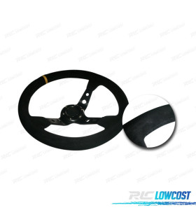 VOLANTE INVERTIDO PIEL VUELTA NEGRO CON BRAZOS NEGROS Y RIBETE AMARILLO