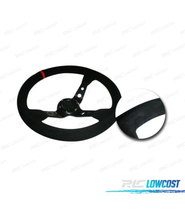 VOLANTE INVERTIDO PIEL VUELTA NEGRO BRAZOS NEGROS Y RIBETE ROJO