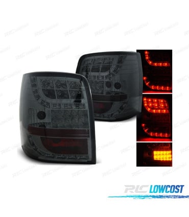 PILOTOS VOLKSWAGEN VW PASSAT VARIANT 00-05 LED FONDO CROMO AHUMADO