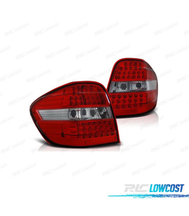 PILOTOS PARA MERCEDES CLASE ML W164 05-08 COLOR ROJO CROMO LED