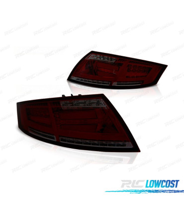 PILOTOS AUDI TT 06-14 FULL LED LIGHT BAR ROJO AHUMADO DINAMICOS