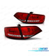 PILOTOS AUDI A4 B8 07-11 LIGHT BAR ROJO CROMO