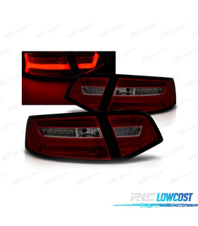 PILOTOS AUDI A6 4F 08-11 LIGHT BAR ROJO AHUMADO
