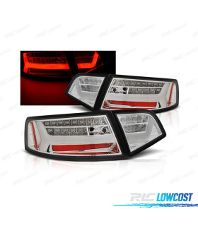 PILOTOS AUDI A6 4F 08-11 LIGHT BAR FONDO CROMO