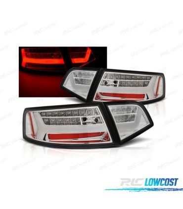 PILOTOS AUDI A6 4F 08-11 LIGHT BAR FONDO CROMO