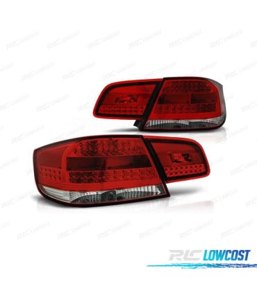 PILOTOS BMW E92 06-10 LED ROJO CROMO