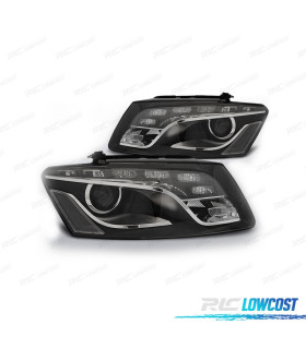 FAROS AUDI Q5 08-12 LUZ DIURNA DRL FONDO NEGRO