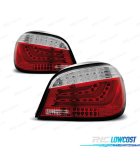 PILOTOS BMW E60 LCI 07-10 LED ROJO CROMO