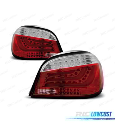 PILOTOS BMW E60 LCI 07-10 LED ROJO CROMO
