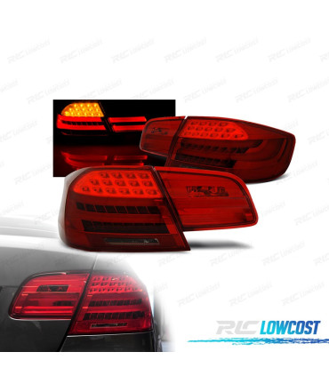 PILOTOS BMW E92 06-10 FULL LED LIGHT BAR ROJO AHUMADO