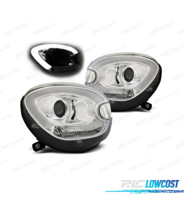 FAROS PARA MINI R60 COUNTRYMAN 10-15 TUBE LIGHT FONDO CROMO