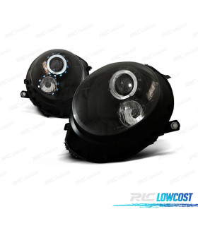 FAROS PARA MINI COOPER R56 R57 06-14 OJOS ANGEL FONDO NEGRO