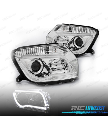 FAROS DACIA DUSTER 10-13 TUBE LIGHT FONDO CROMO