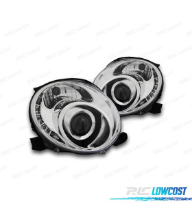 FAROS FIAT 500 07-15 LUZ DIURNA TFL FONDO CROMO
