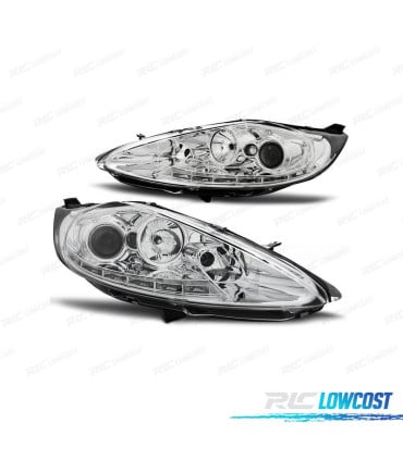 FAROS FORD FIESTA 08-12 LUZ DIURNA FONDO CROMO