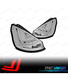 PILOTOS FORD FIESTA MK7 08-12 LIGHT BAR FONDO CROMO