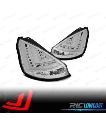 PILOTOS FORD FIESTA MK7 08-12 LIGHT BAR FONDO CROMO