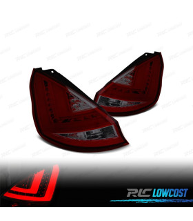 PILOTOS FORD FIESTA MK7 12-17 LIGHT BAR ROJO AHUMADO