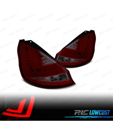 PILOTOS FORD FIESTA MK7 12- LIGHT BAR ROJO AHUMADO