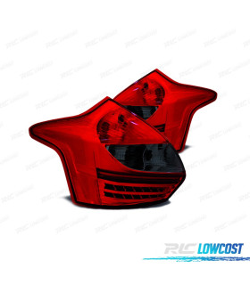 PILOTOS FORD FOCUS MK3 11-14 LED ROJO AHUMADO