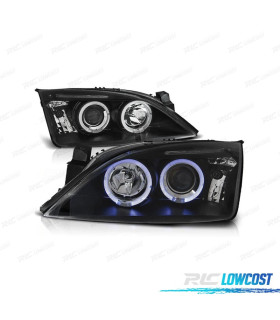 FAROS PARA FORD MONDEO MK3 00-07 OJOS ANGEL FONDO NEGRO