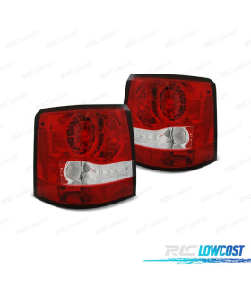 PILOTOS RANGE ROVER SPORT 05-09 LED ROJO CROMO