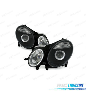 FAROS PARA MERCEDES CLASE E W211 06-09 FONDO NEGRO