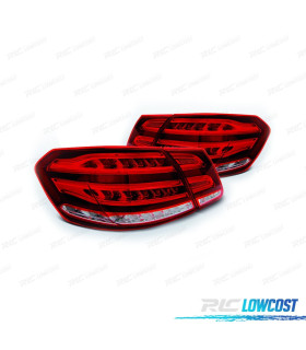 PILOTOS MERCEDES CLASE E W212 09-13 LIGHT BAR ROJO CROMO