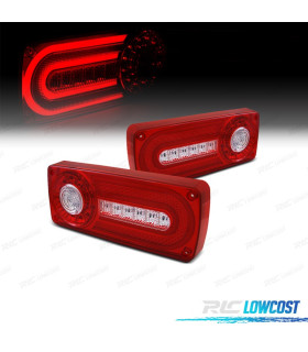 PILOTOS PARA MERCEDES CLASE G W463 LIGHT BAR ROJO CROMO