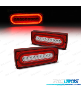 PILOTOS PARA MERCEDES CLASE G W463 LED ROJO CROMO