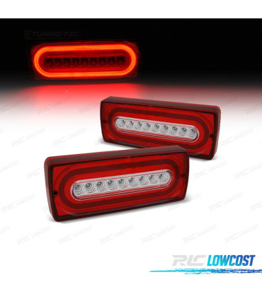 PILOTOS PARA MERCEDES CLASE G W463 LED ROJO CROMO