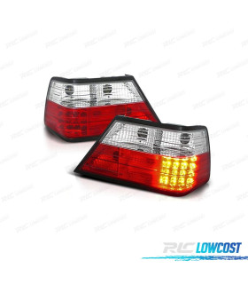 PILOTOS PARA MERCEDES CLASE E W124 85-95 LED ROJO CROMO