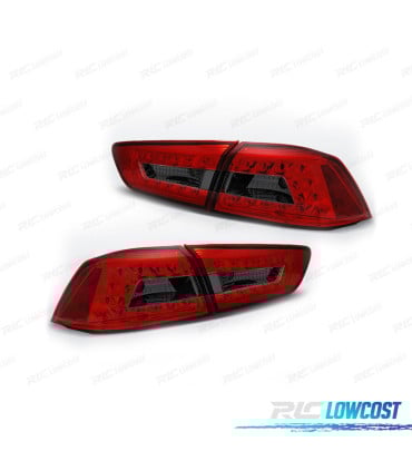 PILOTOS PARA MITSUBISHI LANCER SEDAN 08- LED ROJO AHUMADO