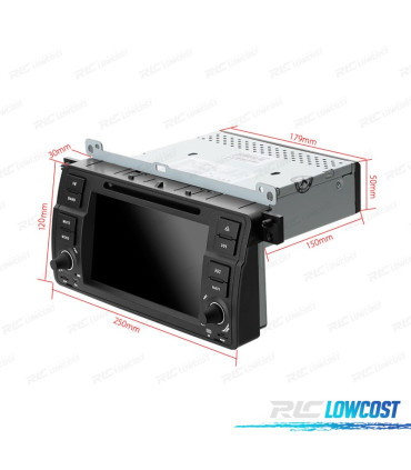 RADIO NAVEGADOR 7" PARA BMW SERIE 3 E46 98-06 USB GPS TACTIL HD
