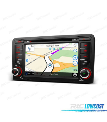 RADIO NAVEGADOR 7" AUDI A3 8P 03-12 USB GPS TACTIL HD