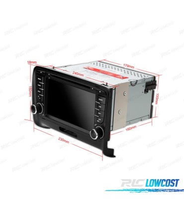 RADIO NAVEGADOR 7" AUDI TT 06-12 USB GPS TACTIL HD