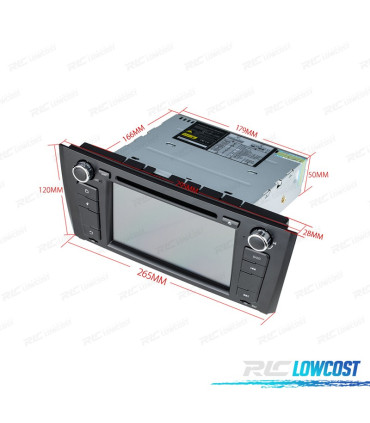 RADIO NAVEGADOR 7" PARA BMW SERIE 1 E81 E82 E87 E88 04-11 USB GPS TACTIL HD