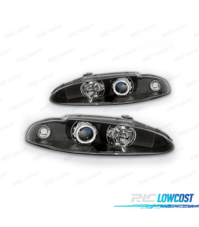 FAROS MITSUBISHI ECLIPSE 97-99 OJOS ANGEL FONDO NEGRO