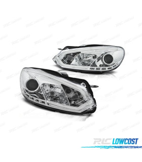 FAROS VOLKSWAGEN VW GOLF 6 08-12 TUBE LIGHT FONDO CROMO